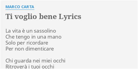 ti voglio bene lyrics english.